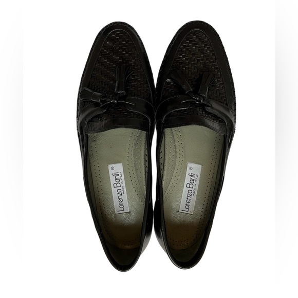 Lorenzo Banfi Other - Lorenzo Banfi Men's Black Leather Loafers  Size 9 Made in Italy.